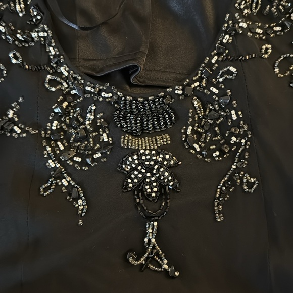 Vintage Sue Wong Nocturne Silk Black Beaded Formal Gown Sz 10 - Picture 10 of 13